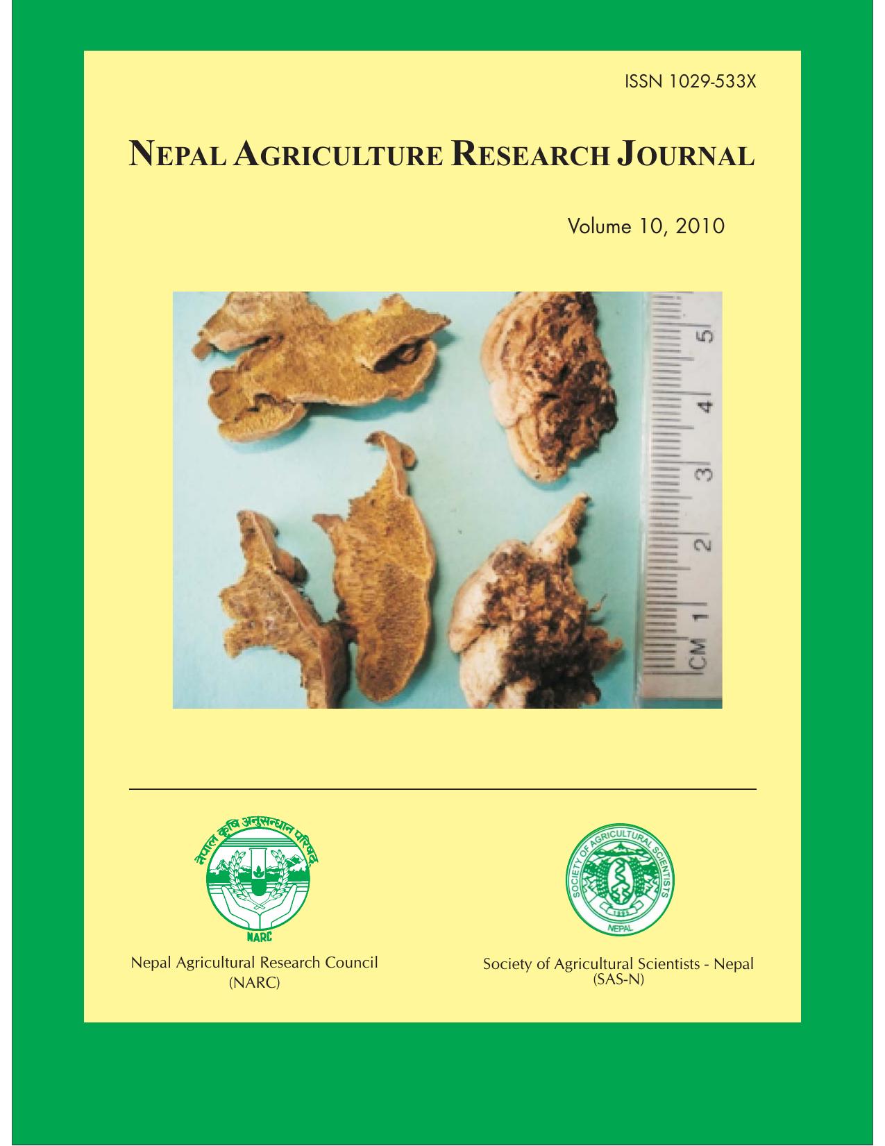 Nepal Agriculture Research Journal Vol10